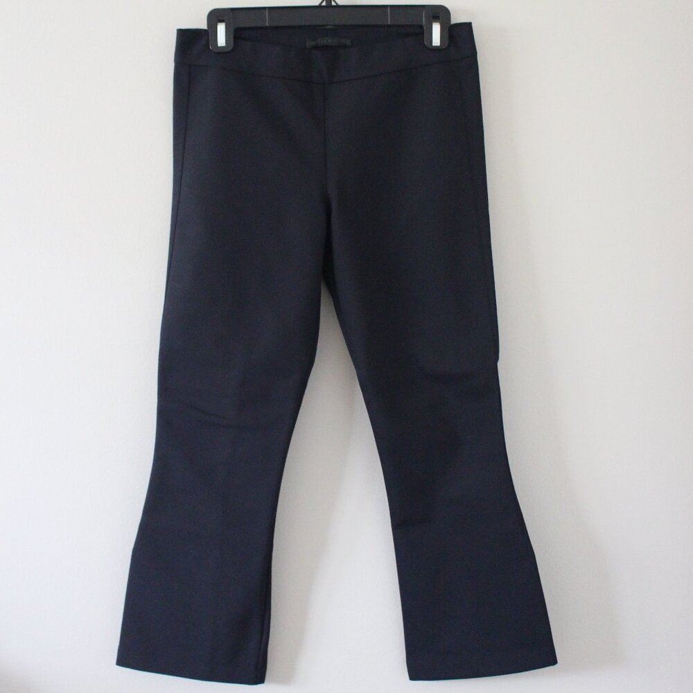 The Row Pull Up Slim-leg Cropped Flared Stretch Jersey Trousers | Black | Small